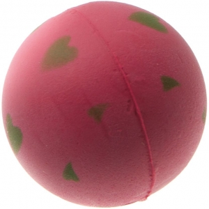 Мяч с сердечками розовый